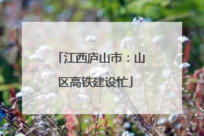 江西庐山市：山区高铁建设忙